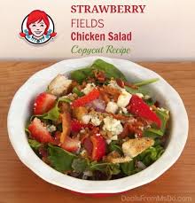 Wendy S Strawberry Fields Chicken Salad Copycat Recipe With Images Strawberry Chicken Salad Chicken Salad Recipes Recipes