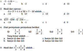 Soal uts matematika kelas 7 semester 1. Soal Latihan Uts Matematika Smp Kelas Vii Semester 1 Idn Paperplane