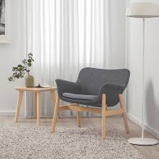 Vedbo Armchair Gunnared Dark Gray Height Including Back Cushions 29 1 2 Ikea Fabric Armchairs Ikea Armchair Ikea Chair