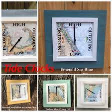 Tide Clocks 14 X 14 Pallet Wood Custom Chart Framed 8 X