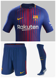 Shop fc barcelona jerseys and uniforms at fansedge. Fc Barcelona 2017 18 Nike Home Kit Football Fashion
