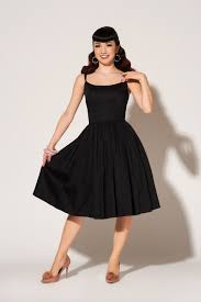 Pinup Couture Jenny Dress In Black Retro Style Swing Dress Pinup Girl Clothing Pinup Girl Clothing Fashion Vintage Inspired Dresses