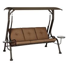 Living Accents Steel 3 Person Swing With Canopy Gliders And Swings Ace Hardware Porch Swing Patio Swing Wooden Porch