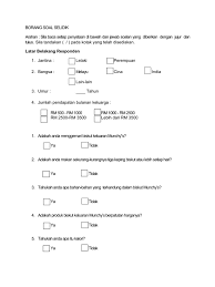 Contohnya, apa yang tuan boleh beritahu saya mengenai produk terbaru. Contoh Soalan Survey Produk V Soalan