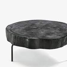Made of the cedar wood coffee table is a beautiful and very elegant interior design element. Burnt Cedar Round Coffee Table For Sale At 1stdibs