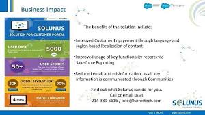 Solunus Business Impact Solunus Solution For Customer Portal For Financial Services Company Http Bit Ly 2r Business Impact Customer Engagement User Story