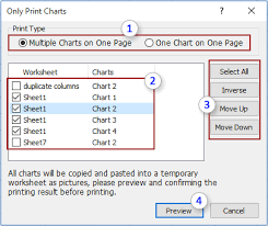 easily print only the charts in excel