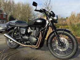 Triumph Bonneville T100 With Napoleon Bar End Mirrors Iron Horse Spares