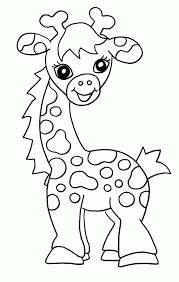 Cute easy to draw giraffe. Giraffe Coloring Pages For Kids Coloring Home
