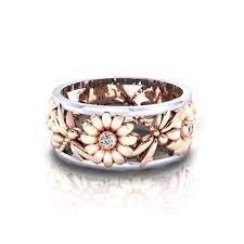 Daisy Dragonfly Wedding Ring Jewelry Designs Ring Jewellery Design Black Gold Jewelry Jewelry Wedding Rings