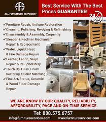 Furniture Repair Service Company Repair Medic On Site In Shop Restoration Upholstery Painting Finishing Leat Furniture Repair Vinyl Repair Fire Damage Repair