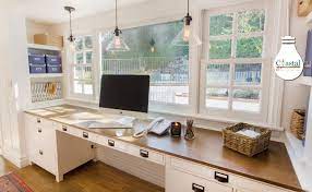 Below you'll find some of our favorites. Looking To Update The Lighting In Your Home Office Don T Just Settle For A Boring Desk Lamp Get Creativ Built In Desk Home Office Space Home Office Furniture