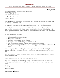 Nursing Student Cover Letter Sample