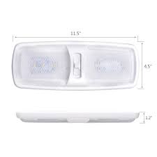 Mictuning 1 Pack 12v Led Rv Ceiling Dome Light Fixture With Switch Double Dome Interior Replacement Lighting For Dome Light Fixture Dome Lighting Rv Led Lights