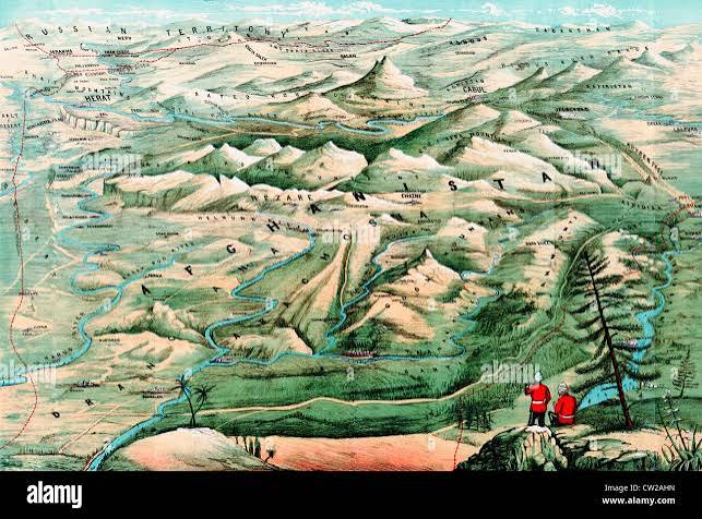 Bird's eye view of the approaches to India, circa 1910 Stock Photo - Alamy
