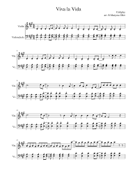 Print And Download In Pdf Or Midi Viva La Vida Coldplay Arr R Manyosa Oller Free Sheet Music For Piano Vi Violin Sheet Music Free Sheet Music Violin Music