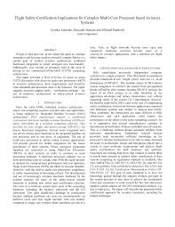 Pdf Flight Safety Certification Implications For Complex Multi Core Processor Based Avionics Systems