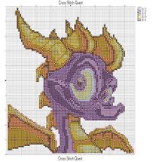 Chart printed on a4 good quality paper with clear coloured symbols. Spyro The Dragon Cross Stitch Pattern Skylanders Dragon Cross Stitch Cross Stitch Games Cross Stitch Cards