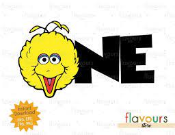 One Big Bird Sesame Street Cuttable Design Files Svg Eps Dxf Big Bird Sesame Street Sesame Street Big Bird