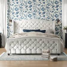 Newbury Upholstered Panel Bed Color Star White Size King In 2020 Upholstered Panel Bed Panel Bed Upholstered Platform Bed