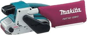 Corded belt sander with abrasive belt, 80g belt and dust bag. Milwaukee Belt Sander 3x21 Nar Media Kit