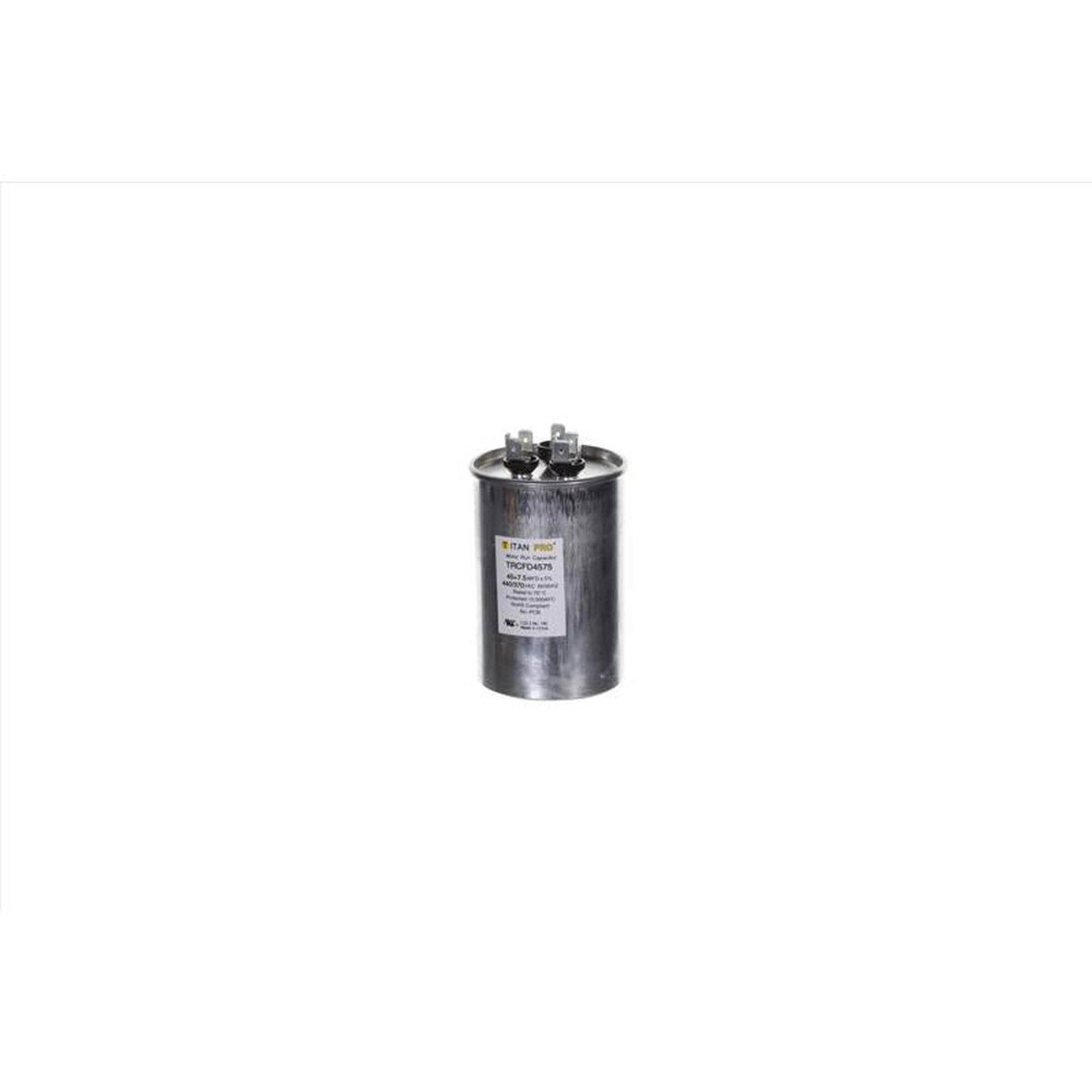 Packard Titan Pro 45+7.5 MFD 440/370V Round Run Capacitor trcfd4575