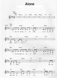 Not Balok Lagu Alone Avril Lavigne Sheet Music
