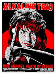 Black And White And Red All Over Alkaline Trio I Wish I Was Here Alkaline Trio Music Poster