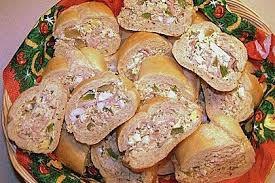 Gefulltes Stangenweissbrot Baguette Chefkoch Rezept Rezepte Fingerfood Stangenweissbrot