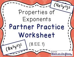 Exponents Partner Practice And Reflection Worksheets 8 Ee 1 Exponents Teaching Middle School Maths Teaching Algebra