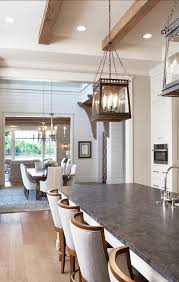 lake house with transitional interiors