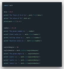 Python Math Functions Tutorial With Example Math Absolute Value Value Of Pi