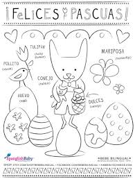Felices Pascuas Bilingual Coloring Sheet Printable Elementary Spanish Spanish Teaching Resources Preschool Vocabulary