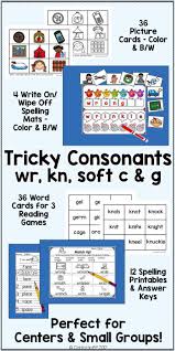 Tricky Consonants Wr Kn Soft C Soft G Read And Spell Activities With Images Spelling Words Word Work Fun Spelling Word Games