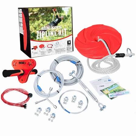 Slackers 90 ft Eagle Zipline Kit with Spring Brake - PlaysetParts.com