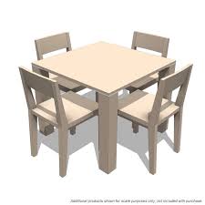 Nice modern dining table and chairs set. Lax Series Edge Dining Square Table 10285 2 00 Revit Families Modern Revit Furniture Models The Revit Collection