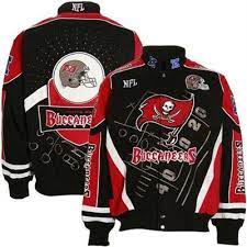 Tampa Bay Buccaneers Black Midweight Superfan Twill Jacket Buccaneers Football Tampa Bay Buccaneers Football Tampa Bay Buccaneers
