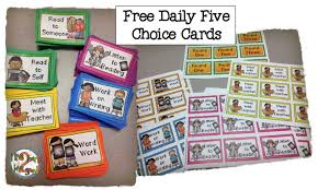 Free Daily 5 Choice Cards Goodwinnovate
