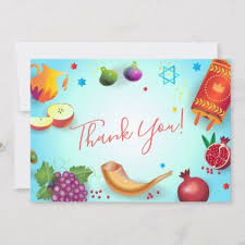 Happy Rosh Hashanah Jewish New Year Honey Applae Thank You Card Zazzle Com In 2020 Happy Rosh Hashanah Birthday Invitations Kids Rosh Hashanah