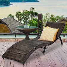 Outdoor Couch Bed Patio Folding Rattan Lounge Chair 129 95 Free Shipping This Is The F Wicker Lounge Chair Outdoor Wicker Lounge Chairs Wicker Chaise Lounge