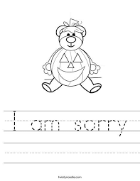 I Am Sorry Worksheet Fun Homeschool Printable Preschool Worksheets Worksheets