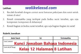 Masalah ini adalah diskusi tentang kurikulum untuk 2013 dan pertanyaan untuk adik di semester pertama atau ganjil. Kunci Jawaban Bahasa Indonesia Kelas 12 Halaman 8 Latihan Wali Kelas Sd