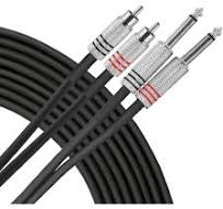 Livewire Livewire Advantage Interconnect Dual Cable RCA Male to 1/4" TS Male