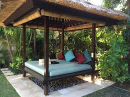 Pebbles Under Gazebo Bali Style Home Bali Huts Gazebo With Fire Pit