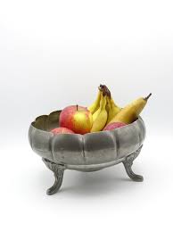 Beautiful Vintage Pewter Fruit Bowl Tiel Ck Holland Pewter Home Decor Still Life Props Metal Fruit Bowl Decorative Fruit Bowl