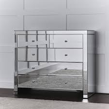 Parisian mirrored 3 drawer ready assembled bedside chest. Mirrored 2 Over 3 Chest Of 5 Drawers Niches