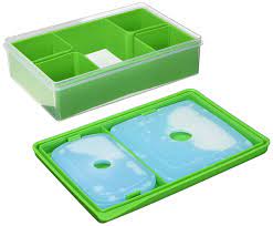 Amazon Com Fit Fresh Multi Flex Bento Lunch Box With Flexible Silicone Divider And Ice Packs For Adults And Kids Gree Fit Fresh Bento Box Lunch Bento Lunch