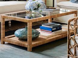 Rollo rattan coffee table by moe's home collection. Universal Furniture Coastal Living Glass Wrapped Split Rattan 50 Wide Rectangular Coffee Table Uf833829
