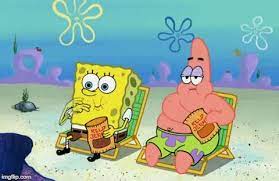 The misadventures of a talking sea sponge who works at a fast food restaurant, attends a boating school, and lives in an paavo pesusieni. Spongebob And Patrick Eating Spongebob Drawings Spongebob Wallpaper Spongebob Cartoon