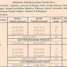 151 likes · 2 talking about this. Takwim Persekolahan Dan Cuti Sekolah 2016